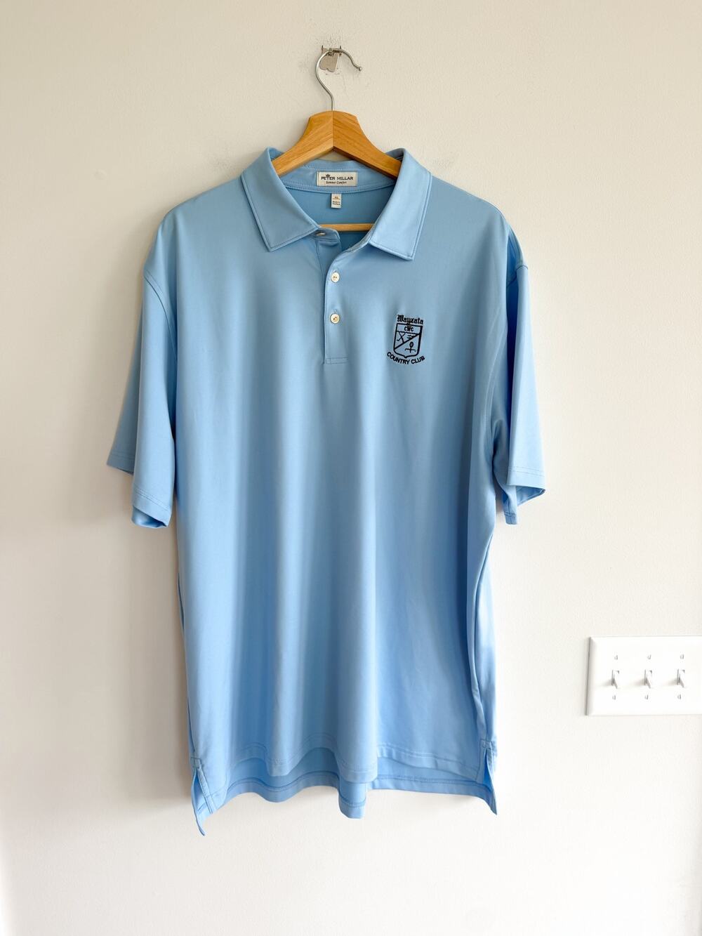 Peter Millar Summer Comfort Collared Short Sleeve Polo Shirt Blue XL